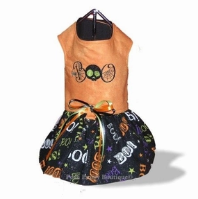 Halloween Harness Dog Dress- Boo!
