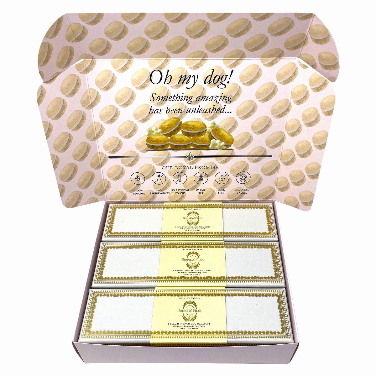Handmade Macarons Combo Boxed Dog Treats