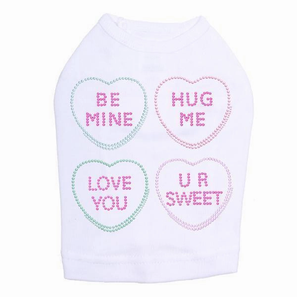 Heart Candy Rhinestone Dog Tank