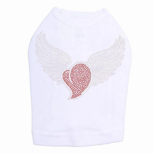 Heart Wings AB Rhinestone Dog Tank