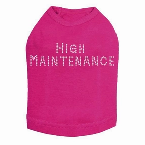 High Maintenance Rhinestone Dog Tank
