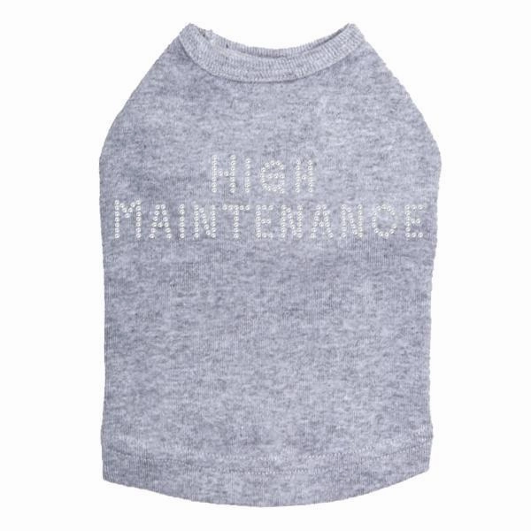 High Maintenance Rhinestone Dog Tank