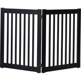 Highlander Series Solid Wood Dog Gate Black