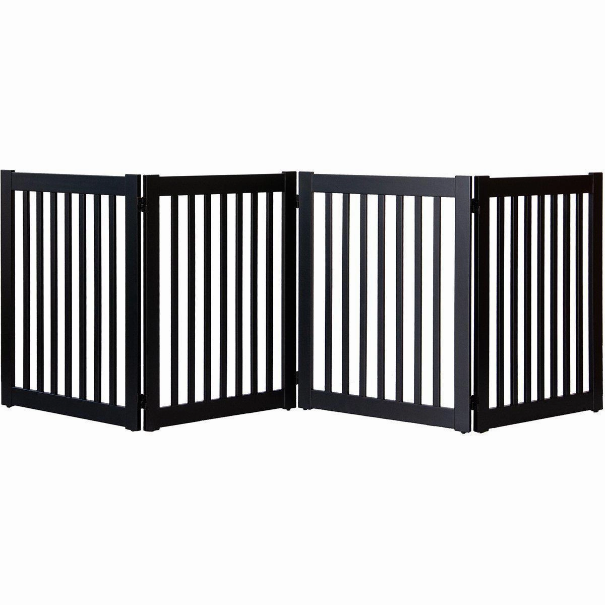 Highlander Series Solid Wood Dog Gate Black
