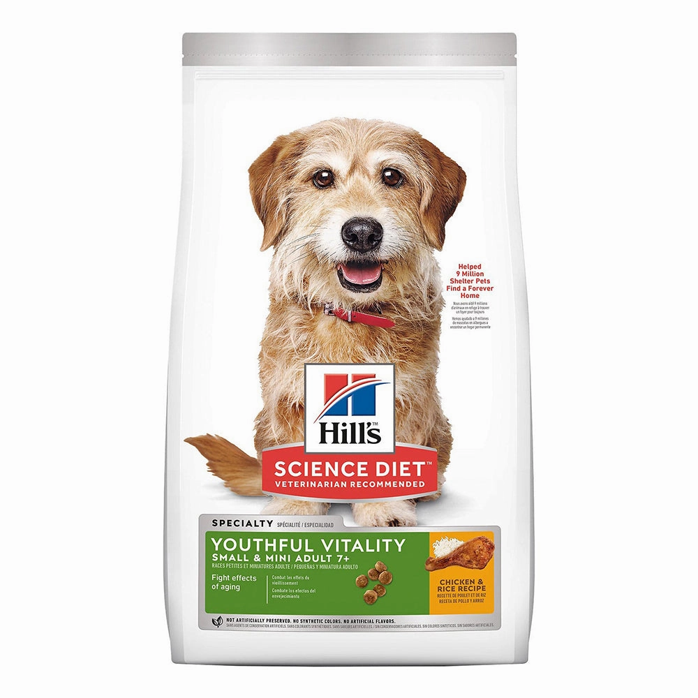Hill's Science Diet Canine Mature Adult 7  Small & Mini Youthful Vitality Chicken & Rice 3.5lb
