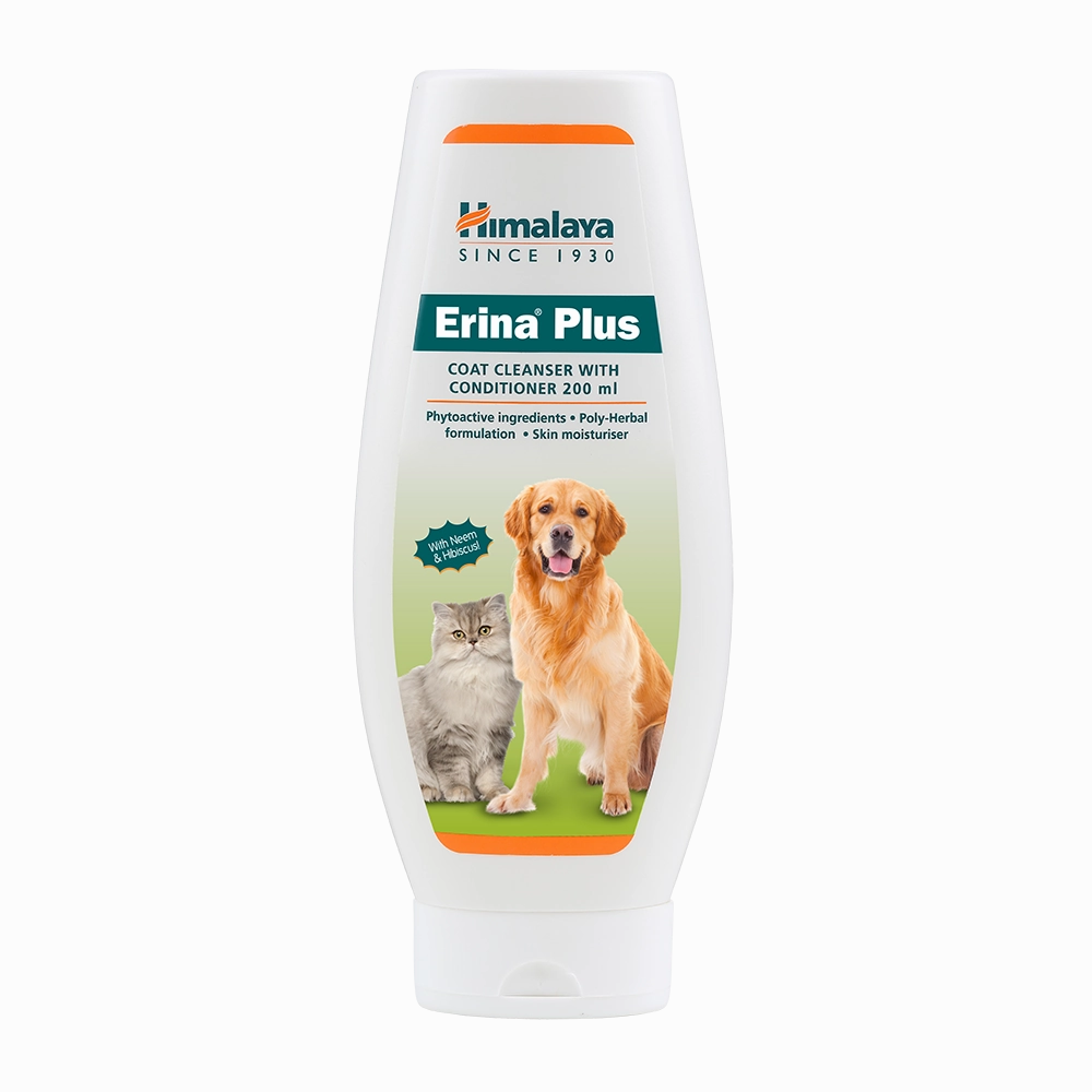 Himalaya Erina Plus Coat Cleanser with Conditioner for Dogs & Cats (Antibacterial & Antidandruff) 200ml