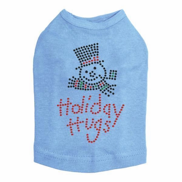 Holiday Hugs Christmas Rhinestone Dog Tank