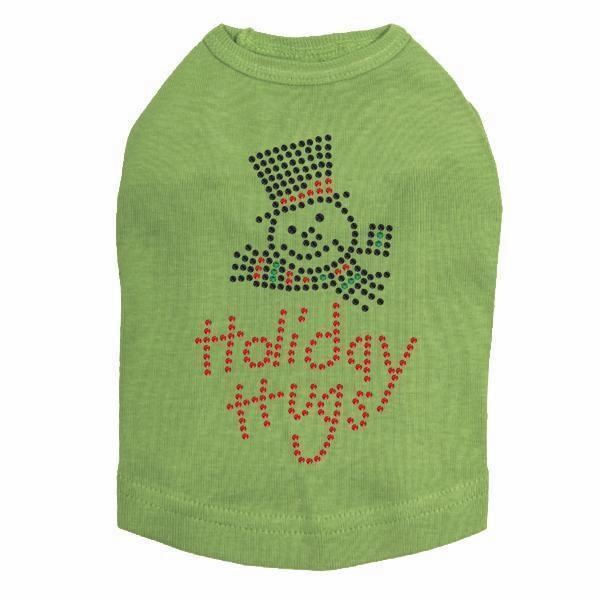 Holiday Hugs Christmas Rhinestone Dog Tank