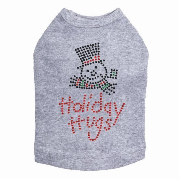 Holiday Hugs Christmas Rhinestone Dog Tank