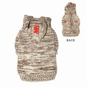 Hooded Dog Sweater Brown