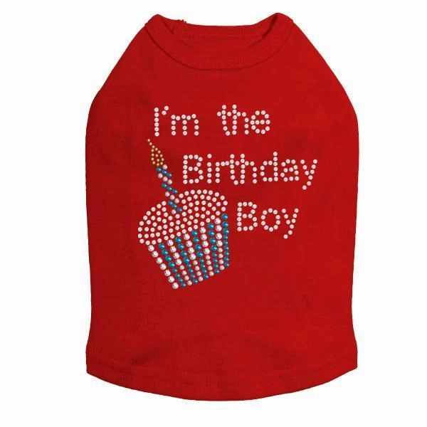 I'm The Birthday Boy Rhinestone Dog Tank