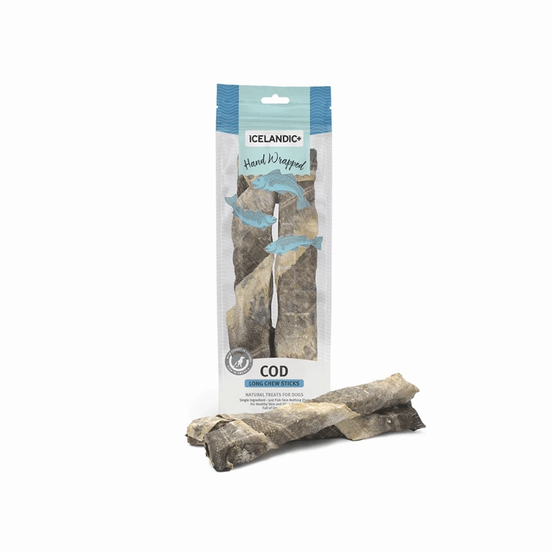 Icelandic Cod Skin Long Chew Dog Treat