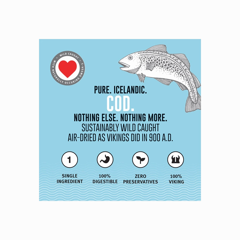 Icelandic Cod Skin Short Chews Dog Treat