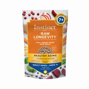 Instinct The Raw Brand Dog Raw Longevity 100% Freeze-Dried Raw Meals Cage-Free Chicken Ages 7  5oz