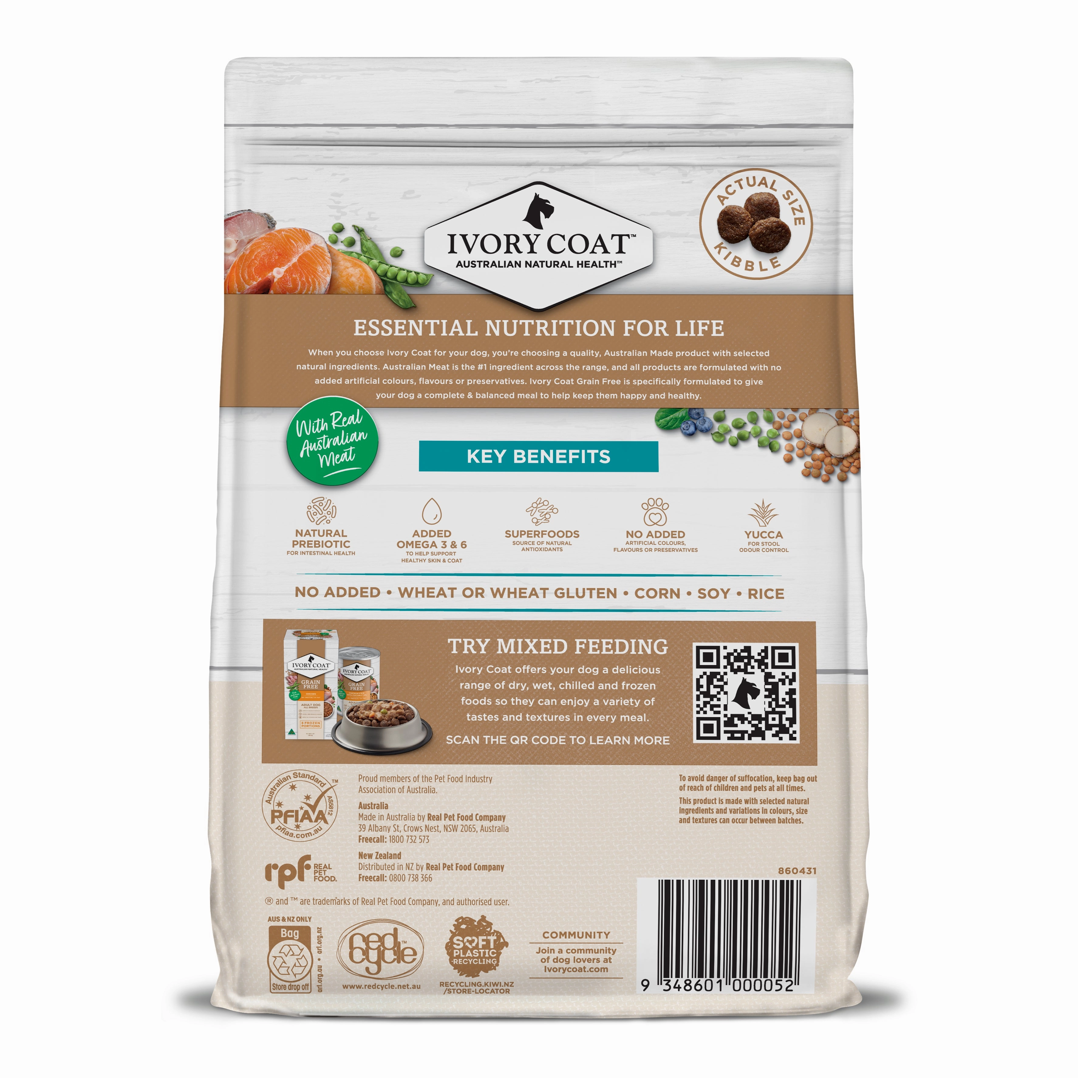 Ivory Coat - Grain Free Adult Dry Dog Food Salmon & Ocean Fish (2kg)