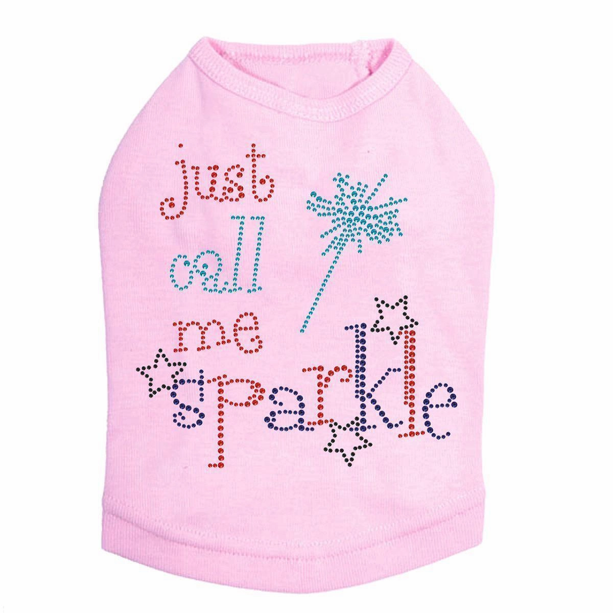 Just Call Me Sparkle Rhinestone Dog Tank