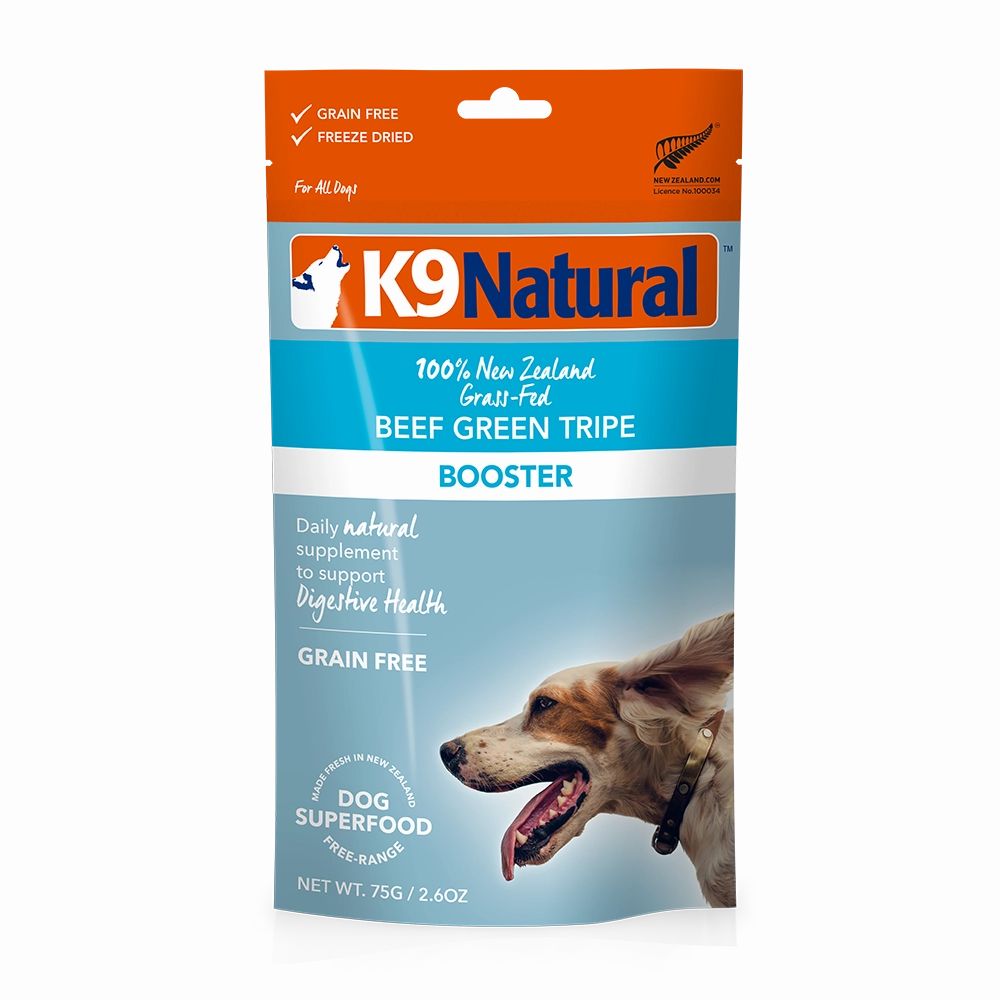 K9 Natural Dog Freeze Dried Beef Green Tripe Booster 75g