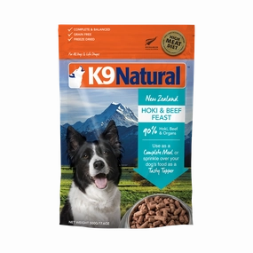 K9 Natural Dog Freeze Dried Hoki & Beef 500g