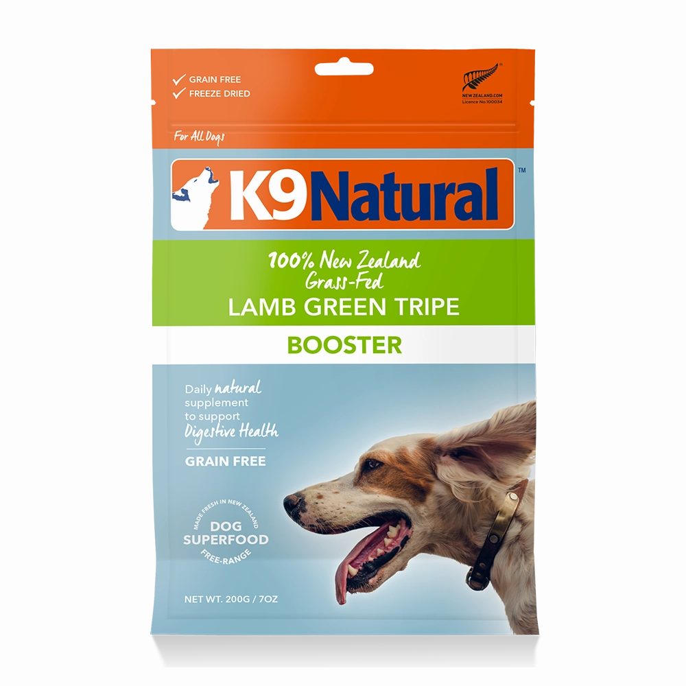 K9 Natural Dog Freeze Dried Lamb Green Tripe Booster 200g ( EXPIRY 19 JUN 2025 )