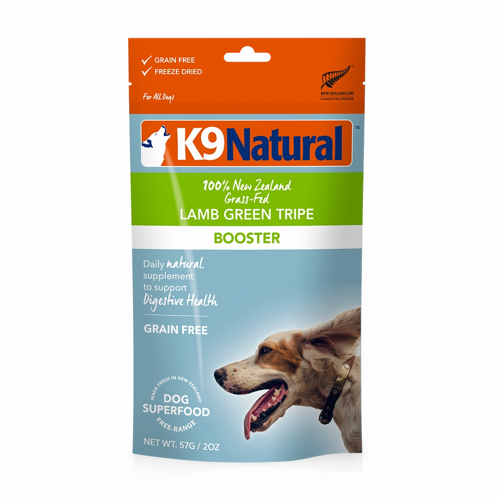 K9 Natural Dog Freeze Dried NZ Grass-Fed Lamb Green Tripe Toppers 2oz