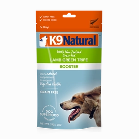 K9 Natural Dog Freeze Dried NZ Grass-Fed Lamb Green Tripe Toppers 2oz