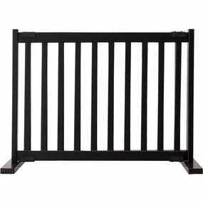 Kensington Series Free Standing Solid Wood Dog Gate Black