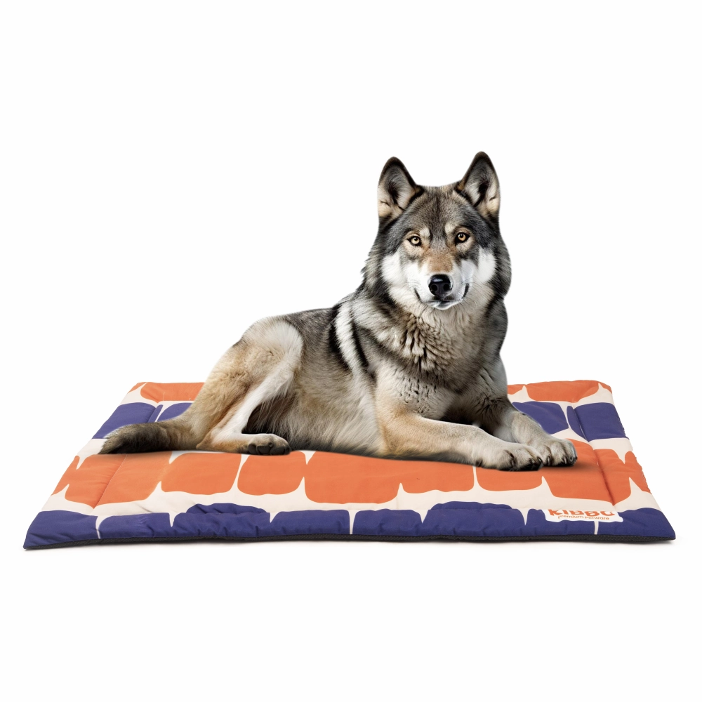 Kibbo Lightweight and Portable Summer Mats for Dogs and Cats (Orange/Blue)