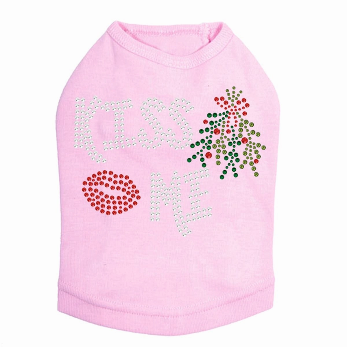 Kiss Me Mistletoe Rhinestone Dog Tank