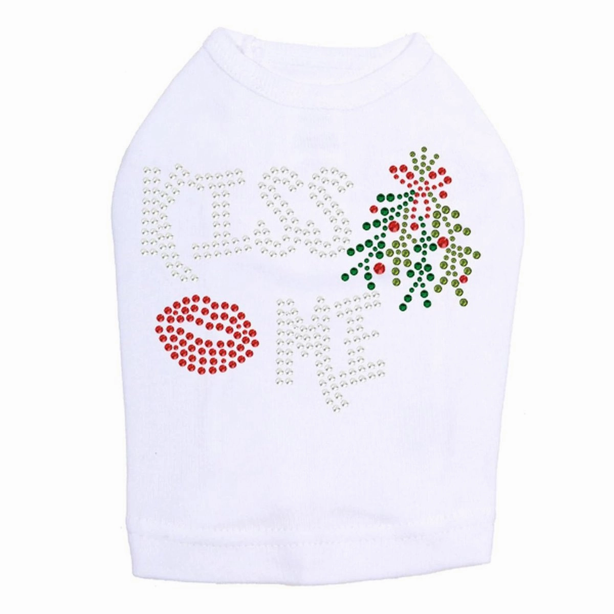 Kiss Me Mistletoe Rhinestone Dog Tank