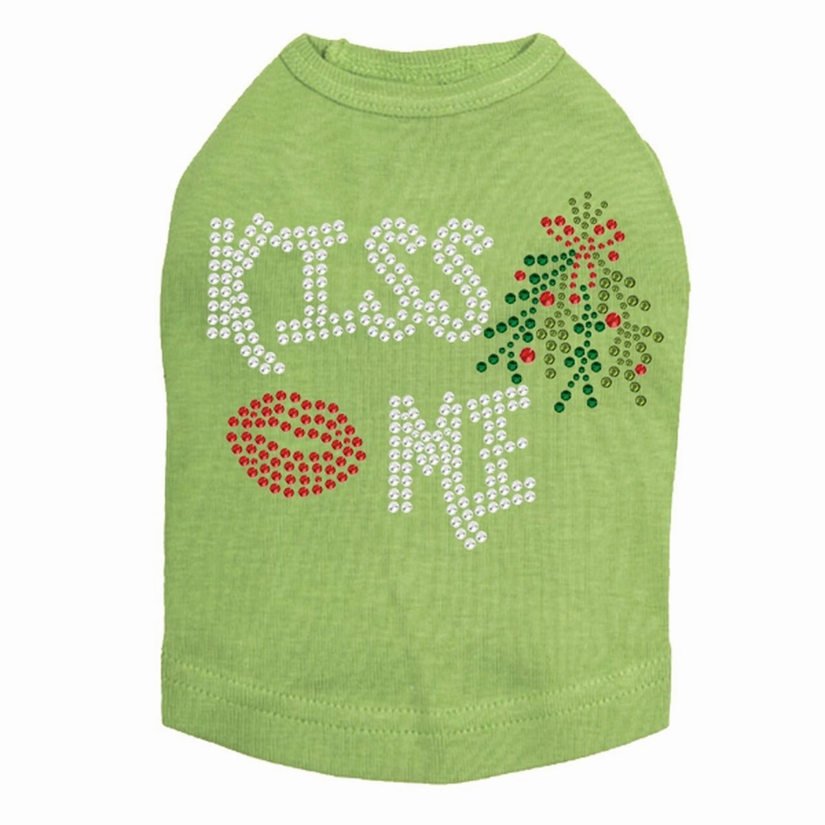 Kiss Me Mistletoe Rhinestone Dog Tank