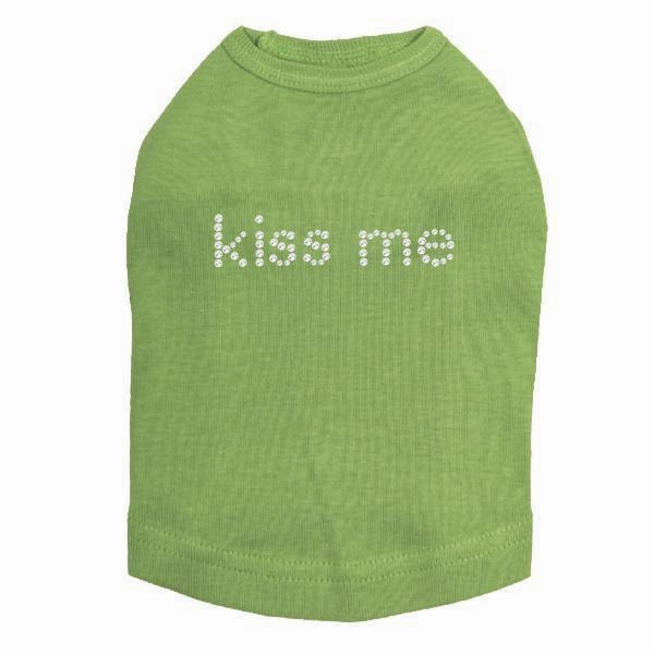 Kiss Me Rhinestone Dog Tank