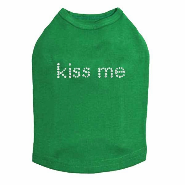 Kiss Me Rhinestone Dog Tank