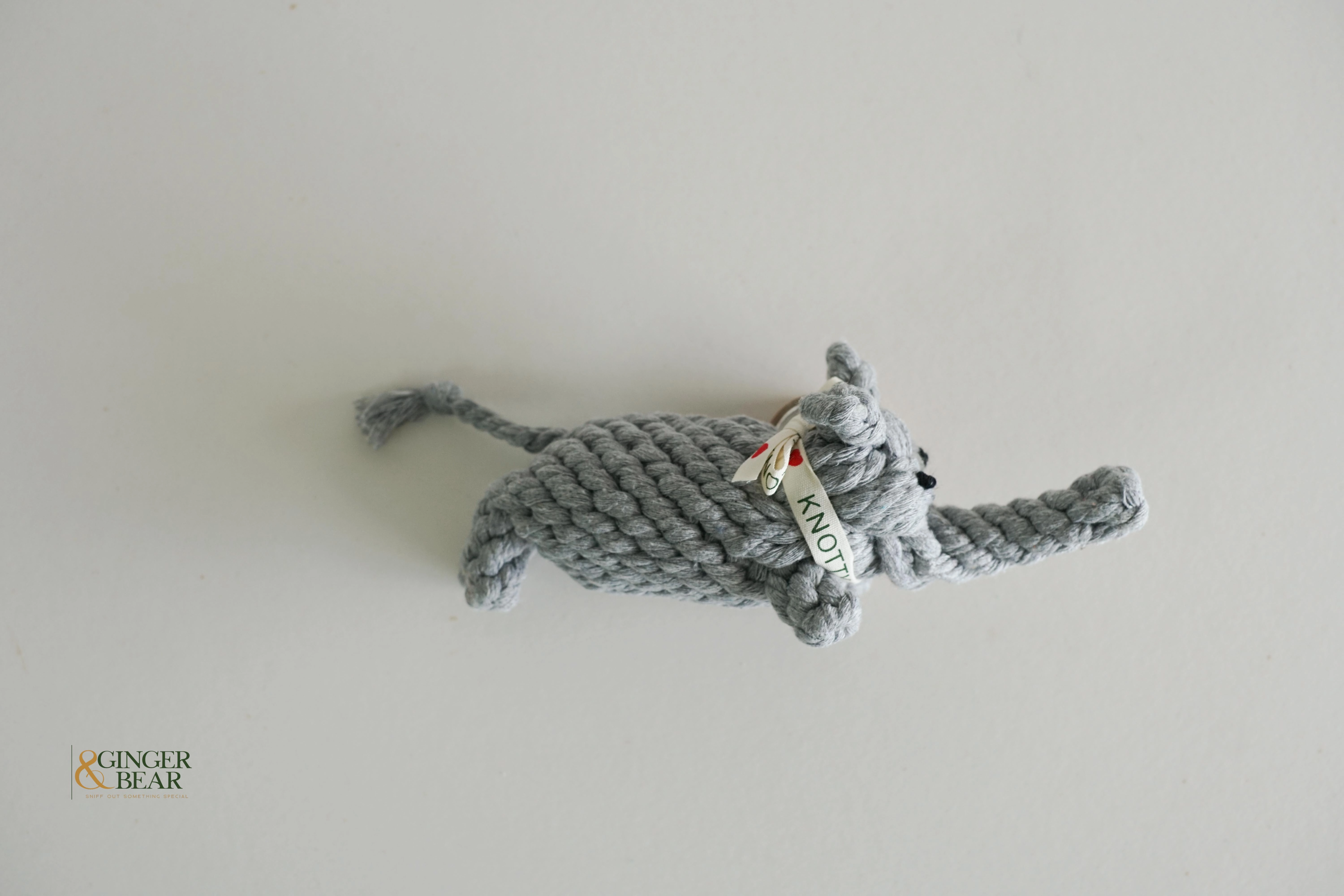 Knotty Interactive Upcycled Cotton Rope Dog Toy, Ella the Elephant