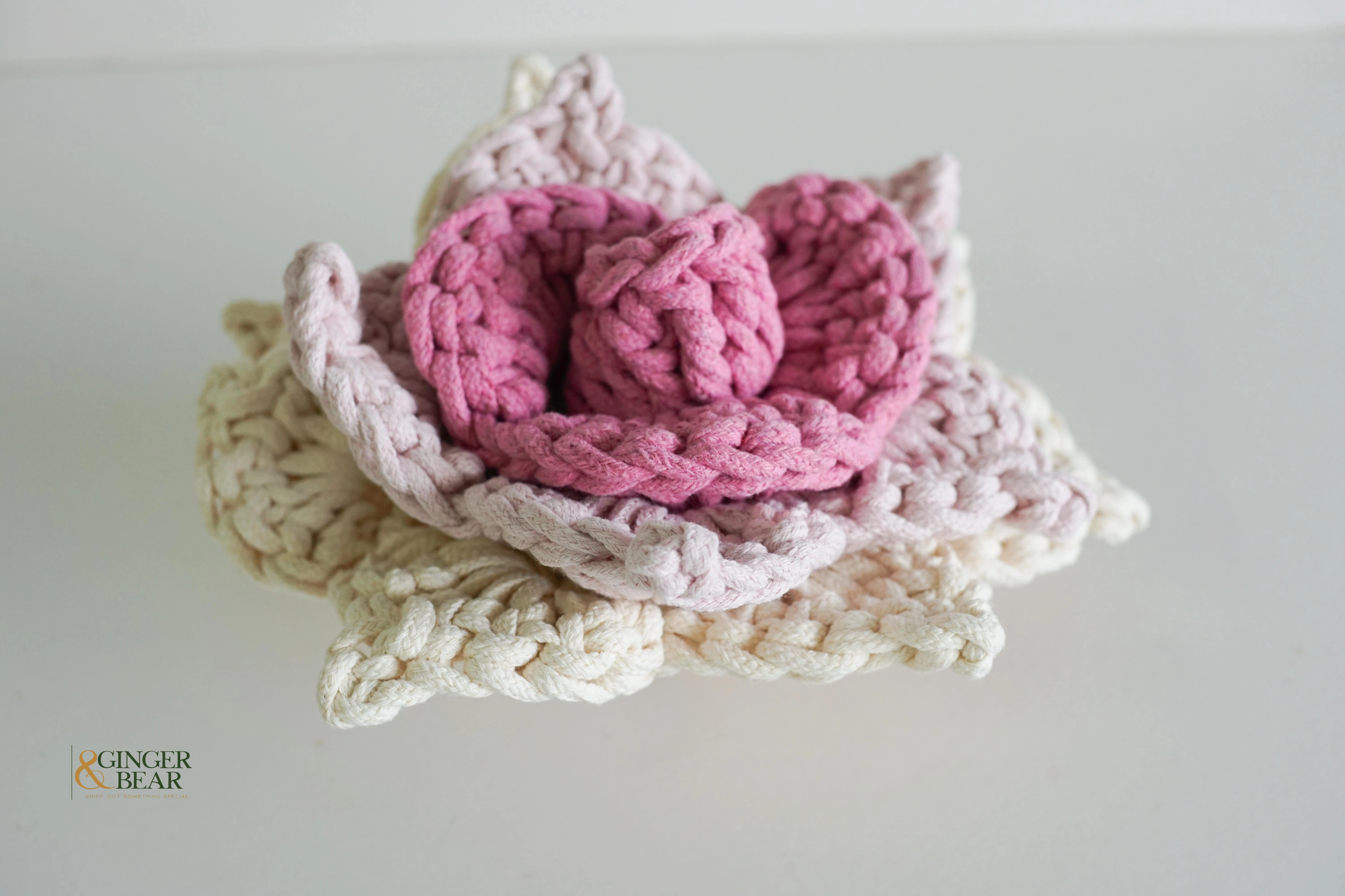 Knotty Interactive Upcycled Cotton Snuffle Flower Dog Toy, Prunus Blossom