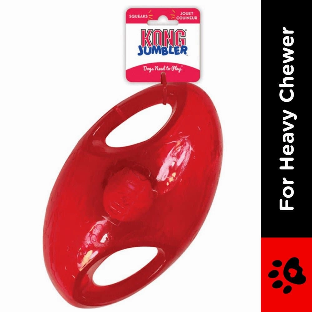 Kong Jumbler Football Toy for Dogs (Red)