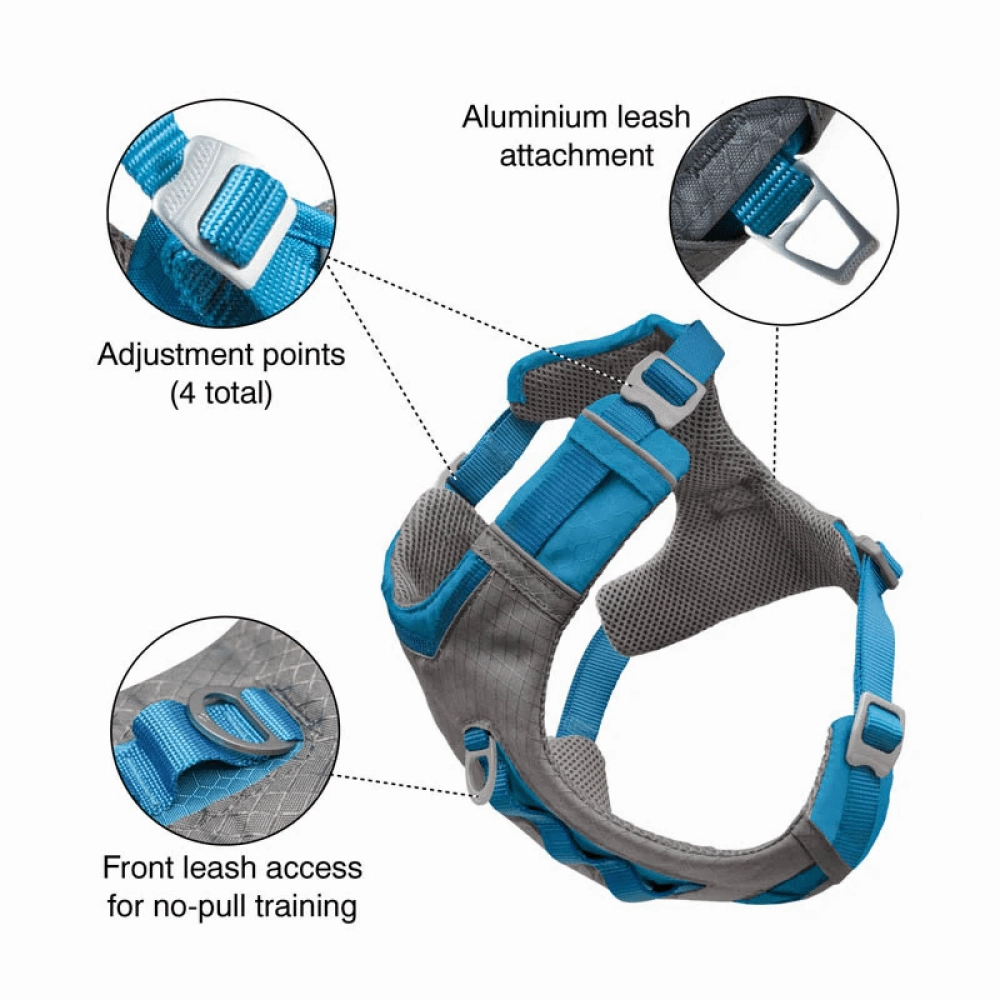 Kurgo Journey Air Harness for Dogs (Coastal Blue)