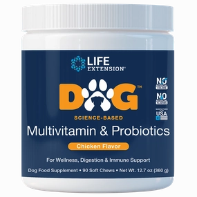 Life Extension Dog Multivitamin & Probiotics 90 Soft Chews