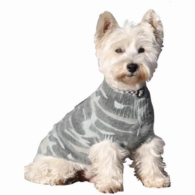 Light Washed Camouflage Mock Neck Dog Sweater Olive