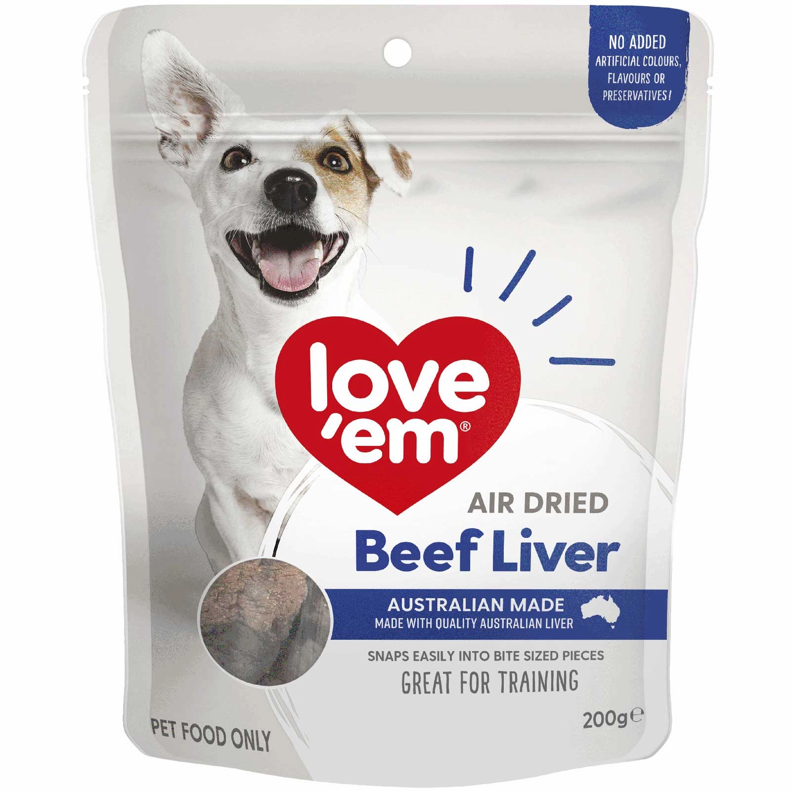 Love'em Air Dried Beef Liver Dog Treats