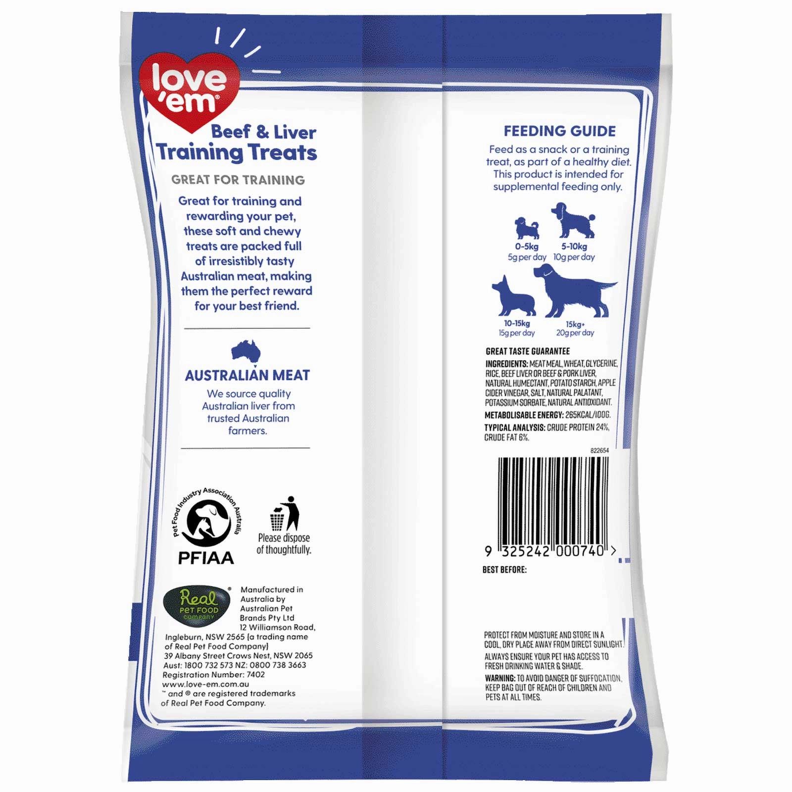 Love'em Beef & Liver Training Dog Treats