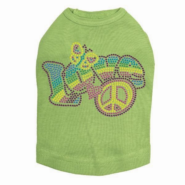Love Rainbow Rhinestone Dog Tank