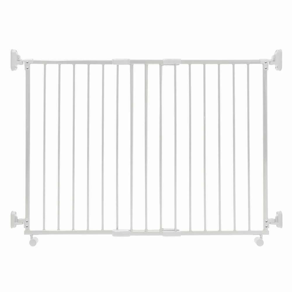 Lucky Baby Smart System Extendable Gate On Wheel Without Step Over Bar White (SG-86W)