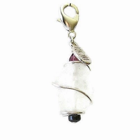 Milky Quartz Healing Dog Collar Charm Pawmulet