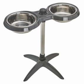 Moderno Adjustable Dog Bowl Feeder Graphite
