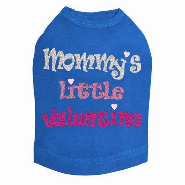 Mommy's Little Valentine Rhinestone Dog Tank