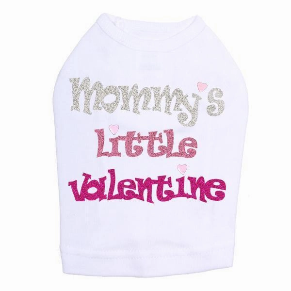 Mommy's Little Valentine Rhinestone Dog Tank