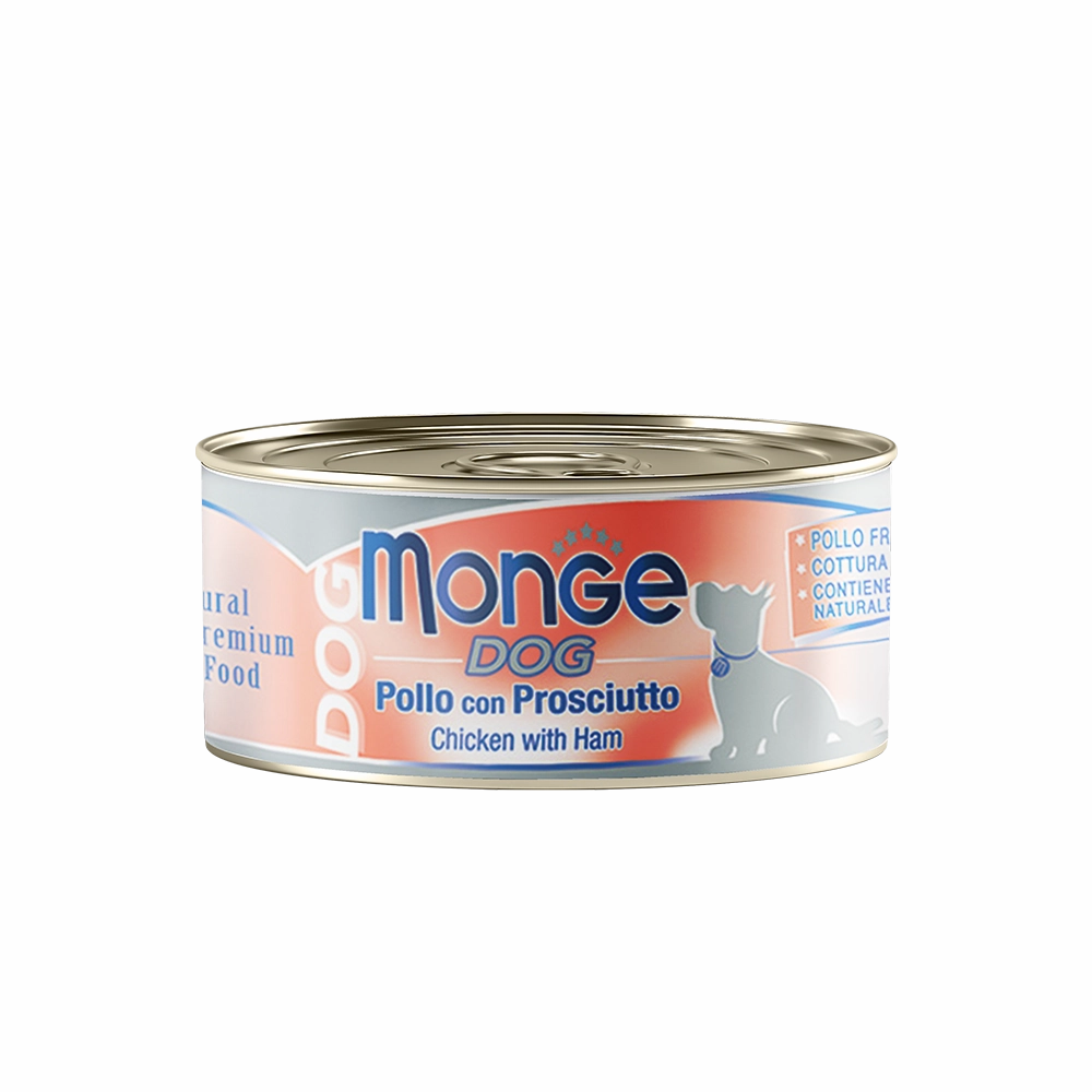 Monge Dog Chicken with Ham 95g