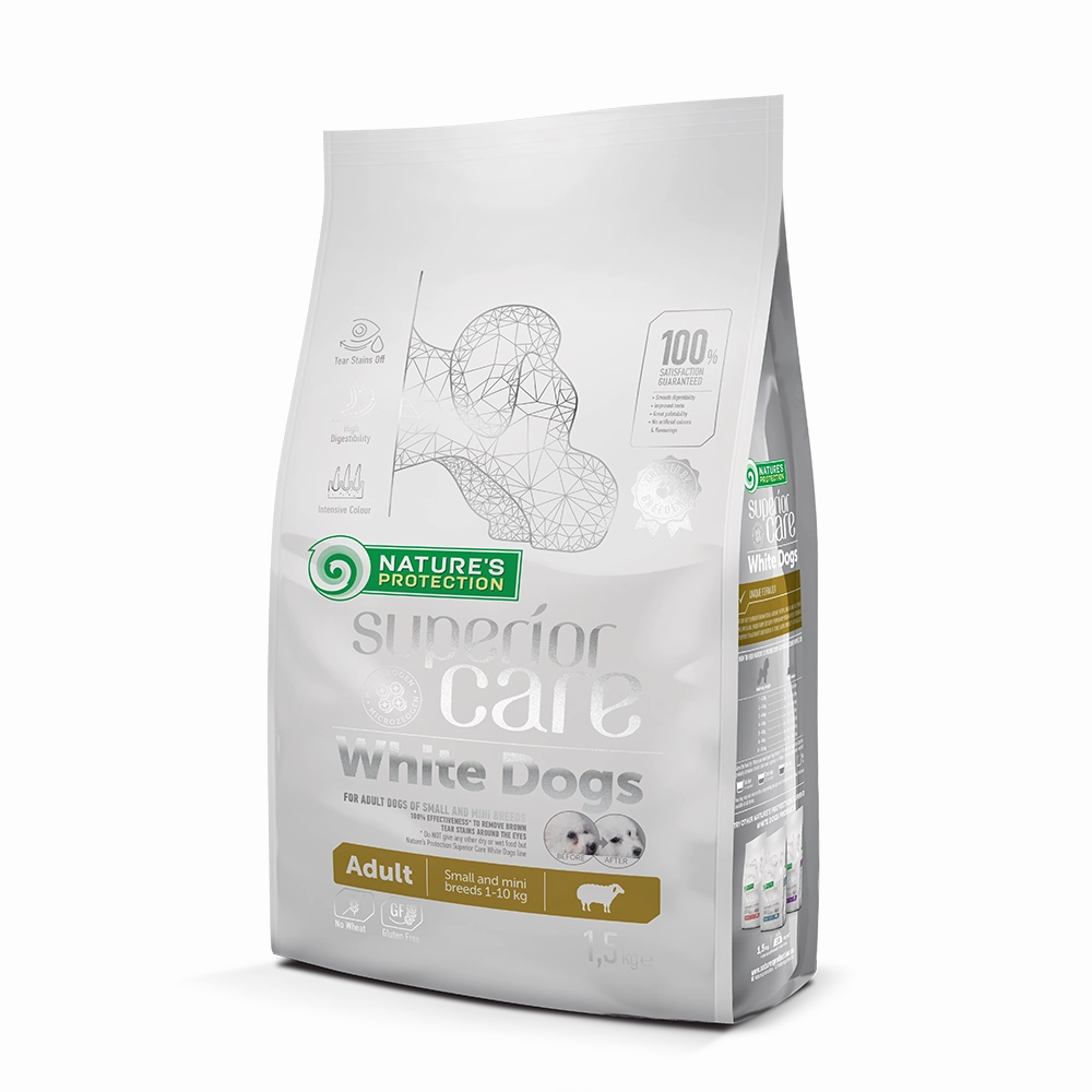 Nature's Protection Dog Superior Care White Dogs Small & Mini Breed Lamb 1.5kg