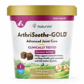 NaturVet ArthriSoothe-GOLD Level 3 Advanced Care Soft Chews for Dogs