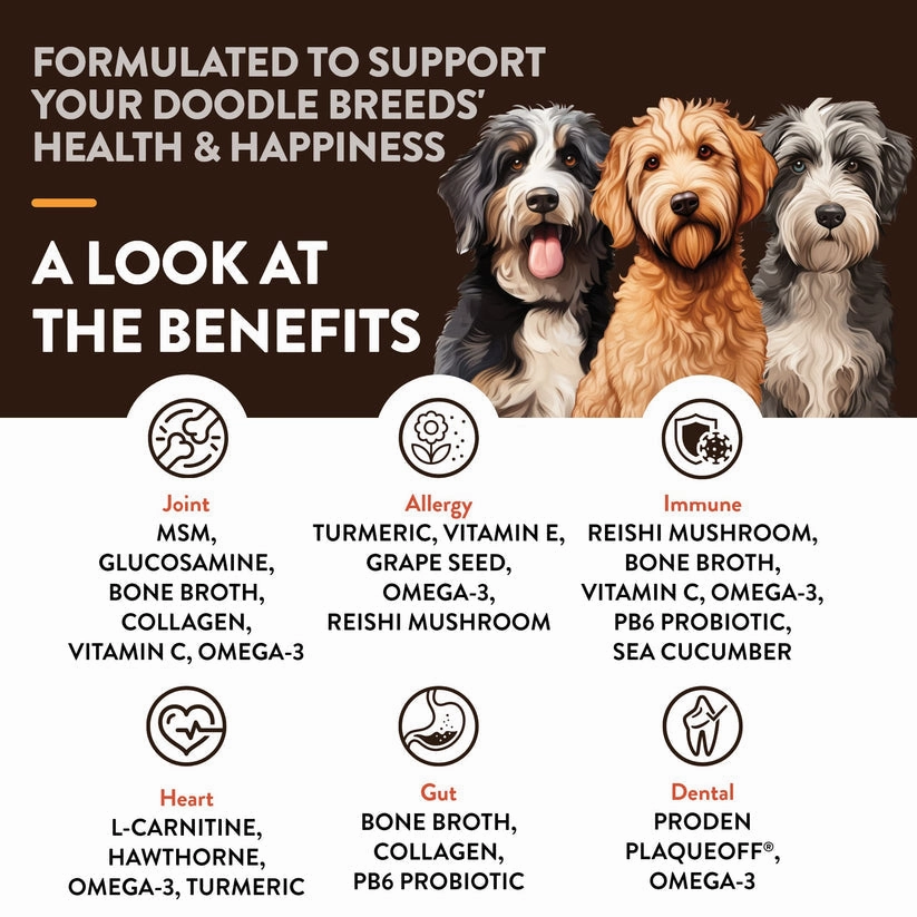 NaturVet Breed Specific Doodle Breeds Soft Chews for Dogs